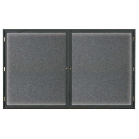 United Visual Products Triple Door Indoor Enclosed Easy Tack Bo UV334EZ-MARBLE-GOLD